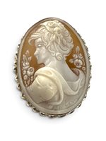 Spilla Mandile 1922 Donna Cammei  in Argento Conchiglia 2MSPCM181